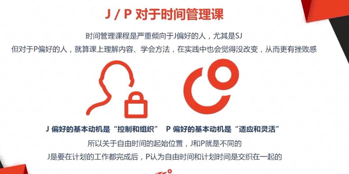 J/P 對于時間管理課