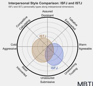 ISFJ 和 ISTJ 的區別體現:人際關系、友誼和伙伴關系